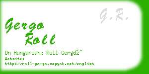 gergo roll business card